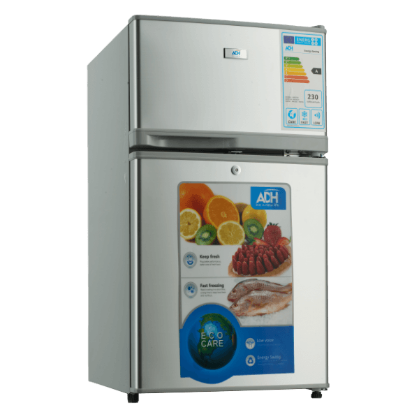 ADH 130 litre double door refrigerator with top freezer, sold in Uganda