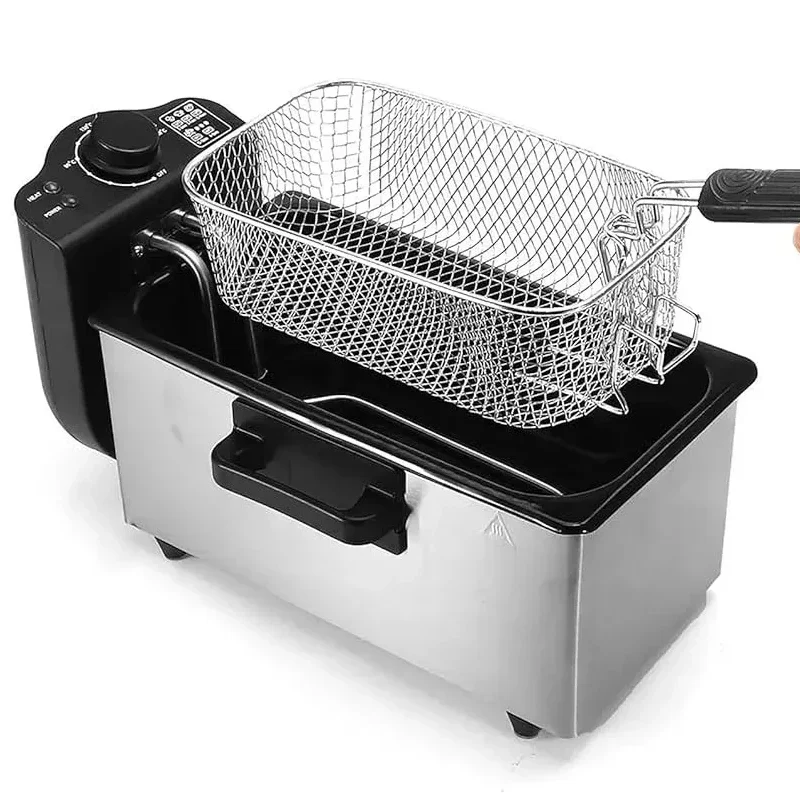 ADH 3 litre electric deep fryer in stainless steel, sold in Uganda