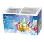 ADH 390 litre glass door display showcase freezer sold in Uganda