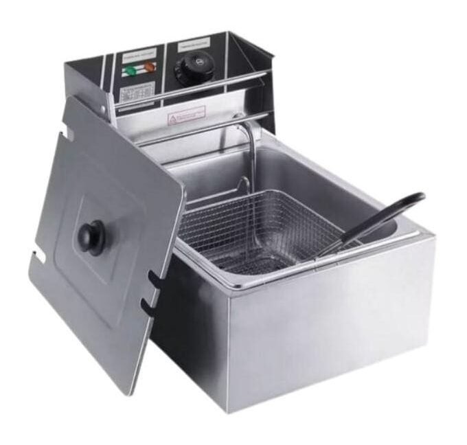 ADH 6 litre electric deep fryer in stainless steel, sold in Uganda