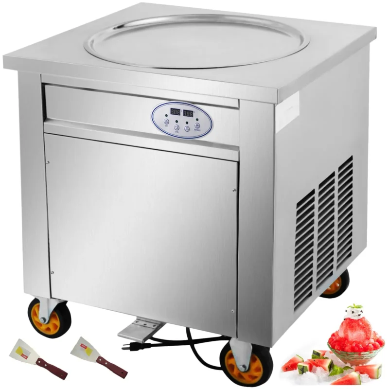 ADH single pan fried ice cream roll machine with round pan, sold in Uganda