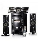 Djack AC DC Bluetooth home theatre speaker with FM radio and USB port in black, sold in Uganda