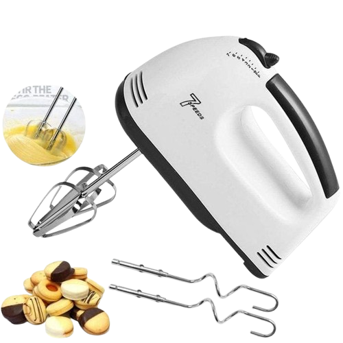 E-Bester 7 speed electric hand mixer in white, sold in Uganda