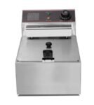 Globalstar 6 litre commercial deep fryer in stainless steel, sold in Uganda
