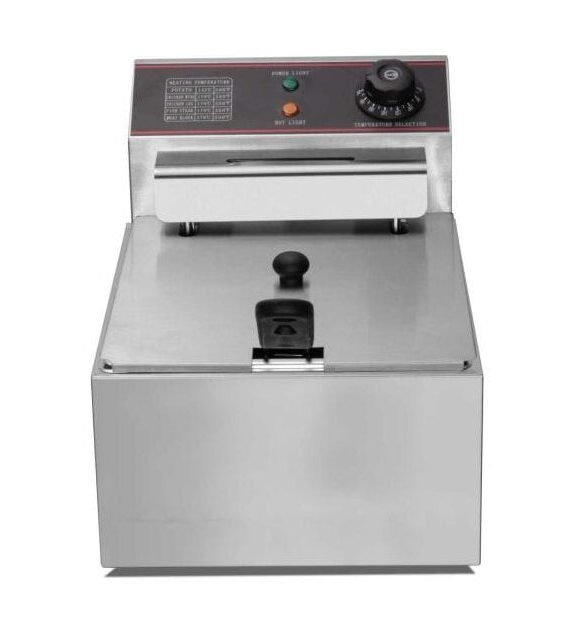 Globalstar 6 litre commercial deep fryer in stainless steel, sold in Uganda