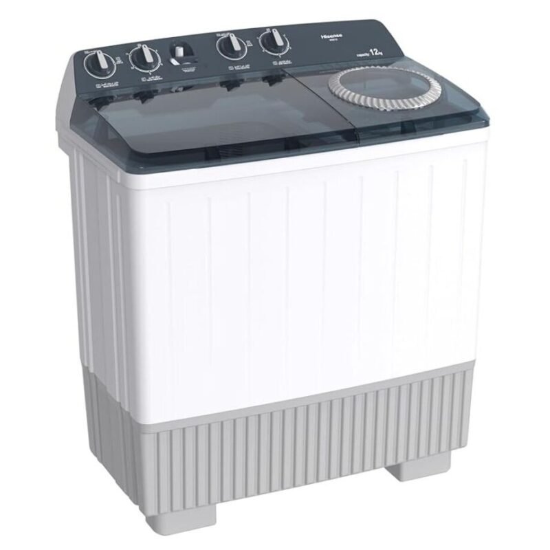Hisense 12kg Twin Tub Washing Machine, available in Uganda