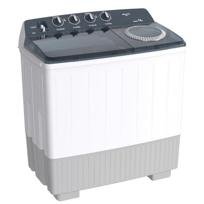 Hisense 14kg Twin Tub Washing Machine, available in Uganda