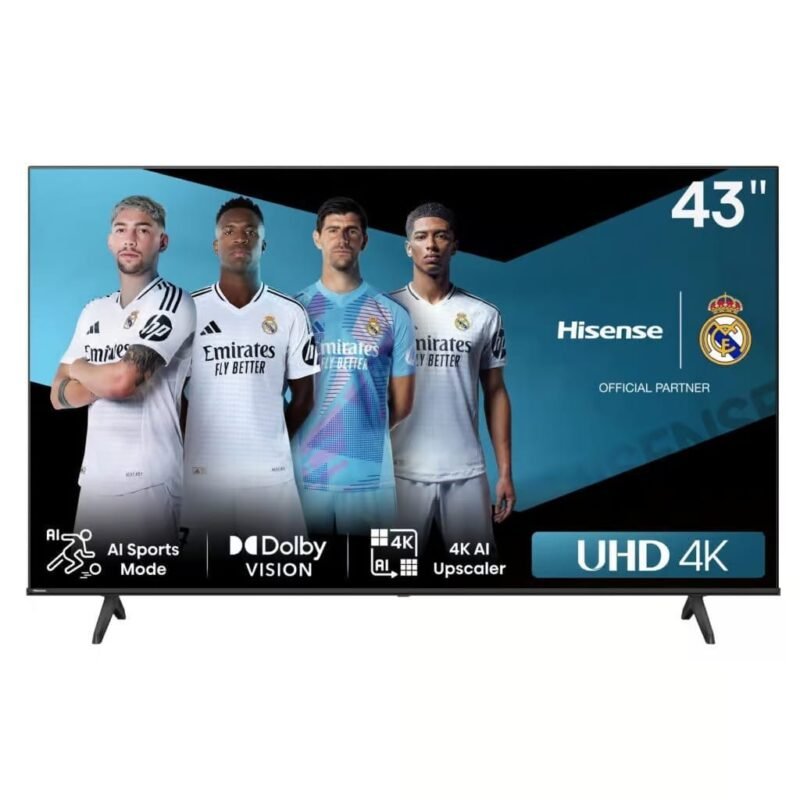 Hisense 43 Inch 4K UHD VIDAA Smart TV, 43A6QS, available in Uganda