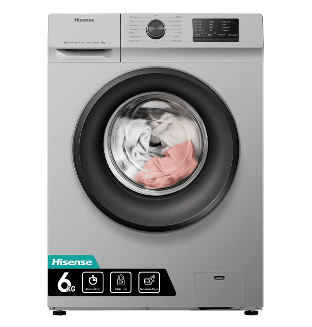 Hisense 6kg Front Load Washing Machine, available in Uganda