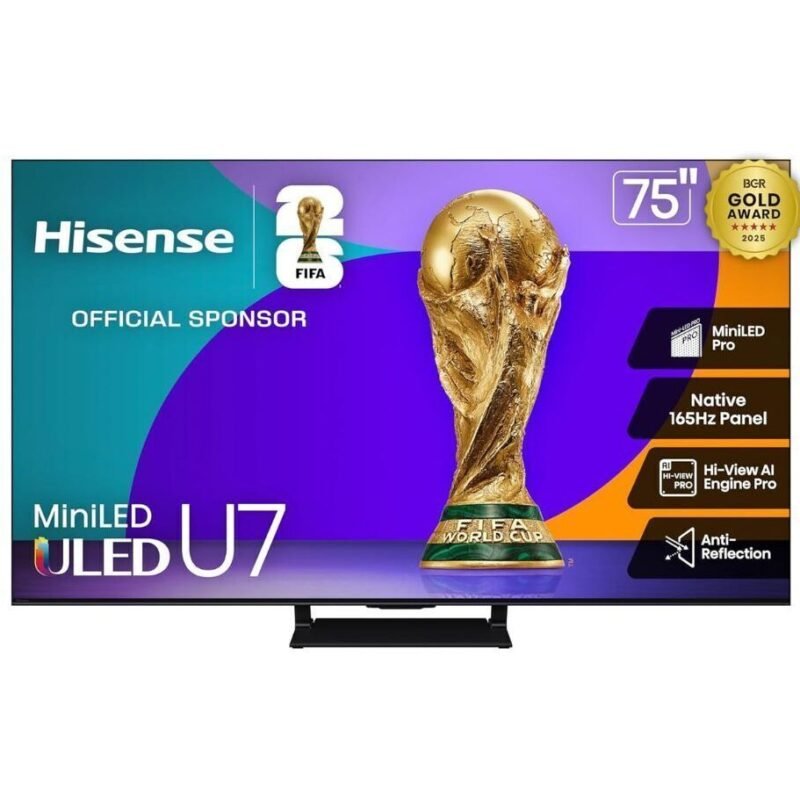 Hisense 75 Inch Mini-LED ULED 4K Smart TV, U7Q Series, available in Uganda