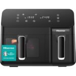 Hisense 8.8 Litre Dual Basket Air Fryer, available in Uganda
