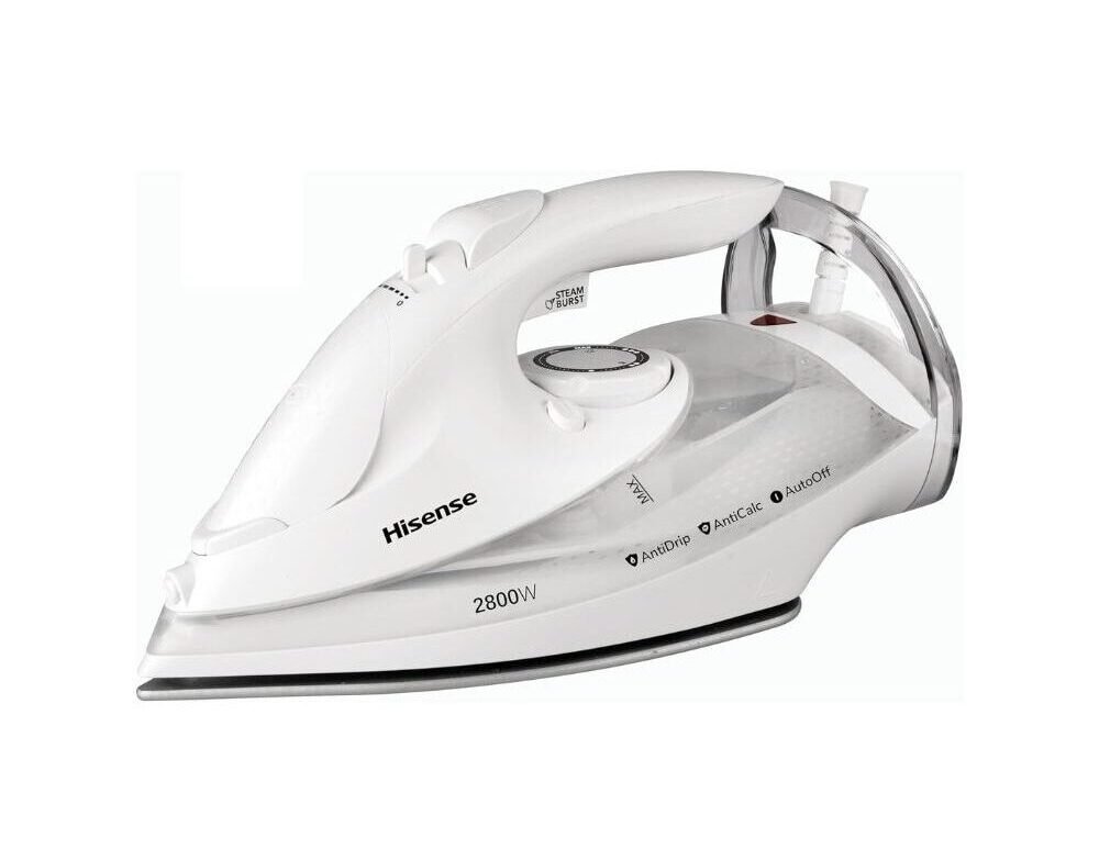 Hisense Steam Flat Iron 2800W, 250ml Tank Hisense Steam Flat Iron 2800W, 250ml Tank, available in Uganda