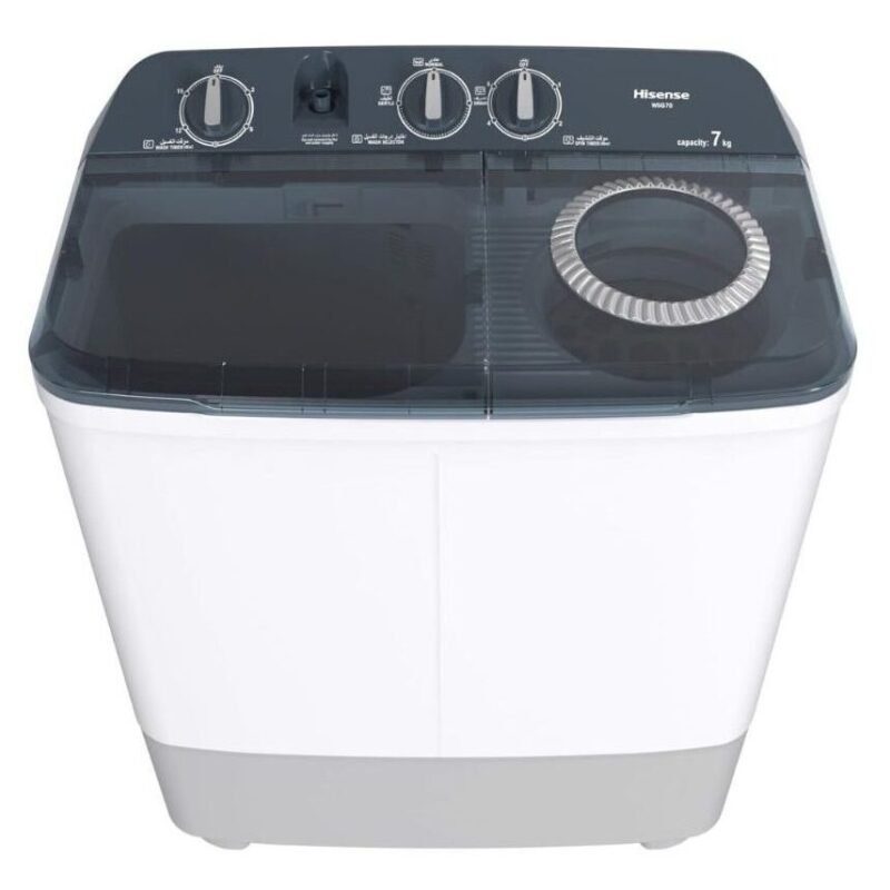 Hisense 7kg Twin Tub Washing Machine, available in Uganda