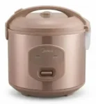 Midea 1 Litre Electric Rice Cooker With Steaming Basket, Keep Warm Function, Brown