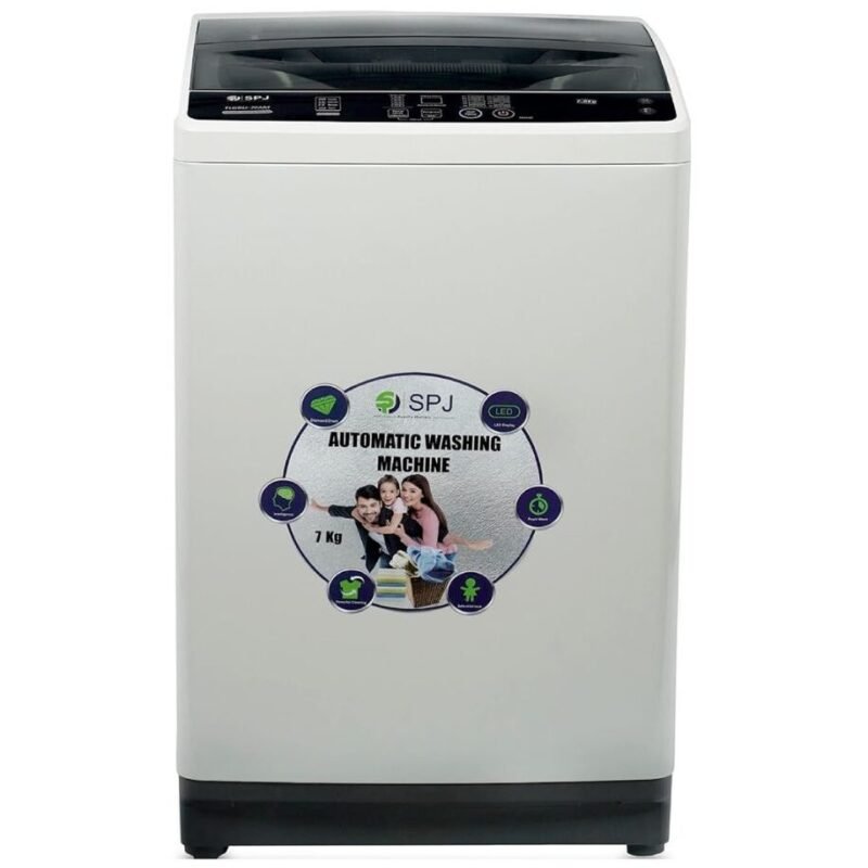 SPJ 7kg Top Load Automatic Washing Machine, available in Uganda