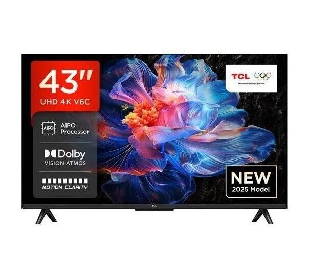 TCL 43 Inch Full HD Smart Android TV, Metallic Frameless Design, available in Uganda